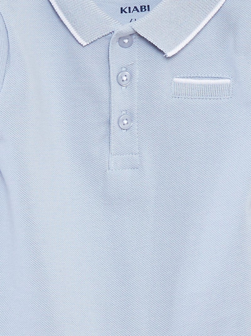 Body polo à manches longues Bleu - Kiabi