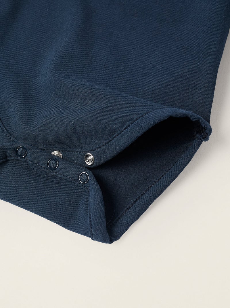 Body-Polo à Manches Longues Bleu foncé - Kiabi