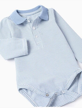 Body-polo à manches longues rayé