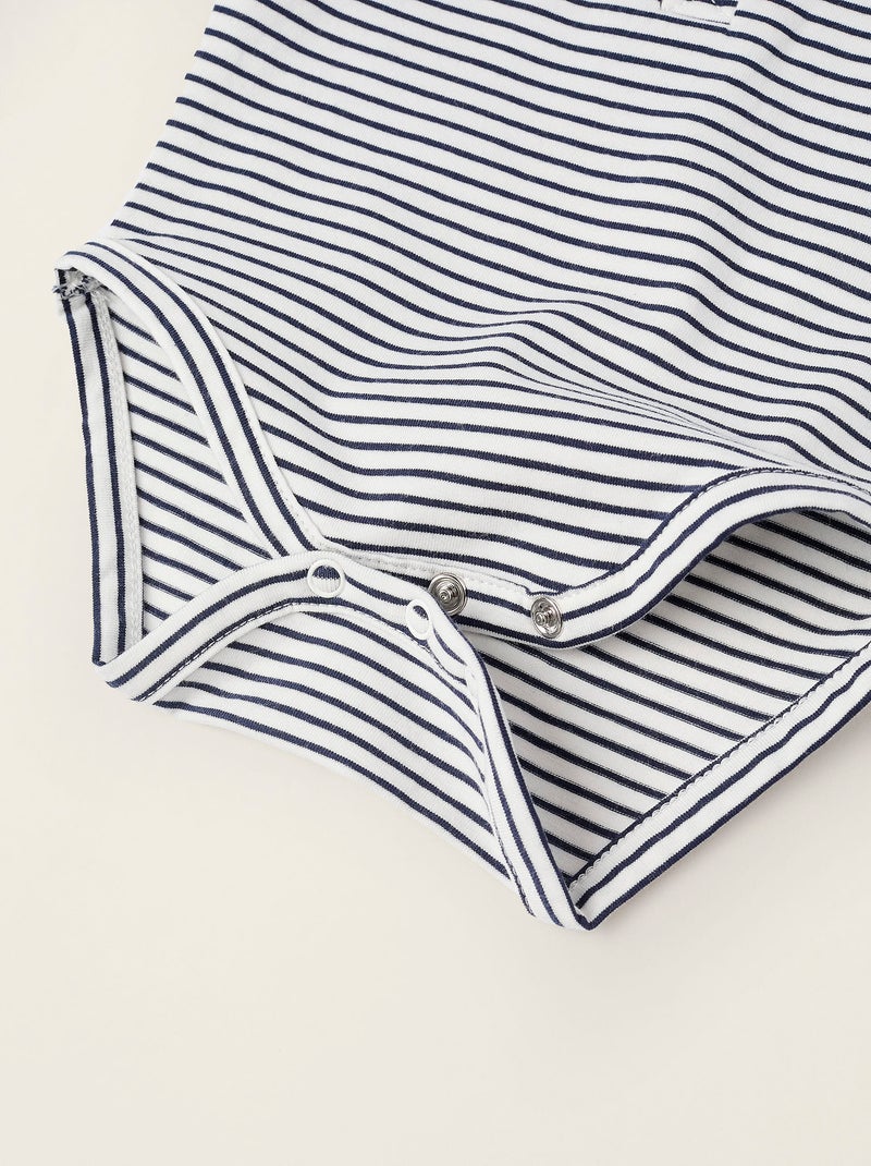 Body-Polo à Rayures Bleu foncé - Kiabi