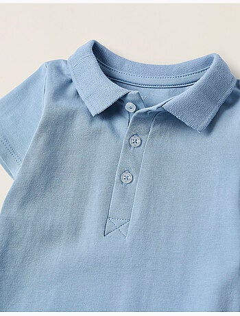 Body-Polo avec Col Côtelé