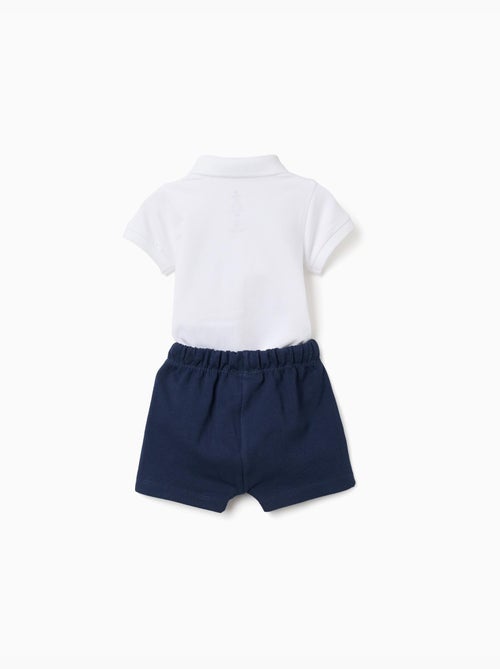 Body-polo avec imprimé Mickey + short - Kiabi