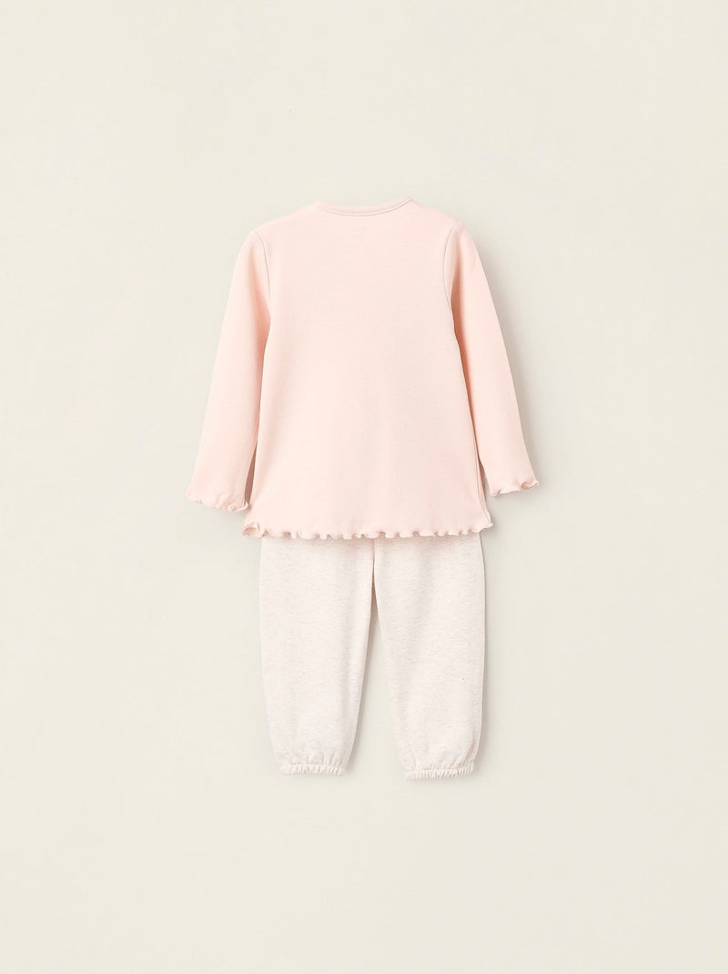 Body-Polo Col Rayé Rose clair - Kiabi