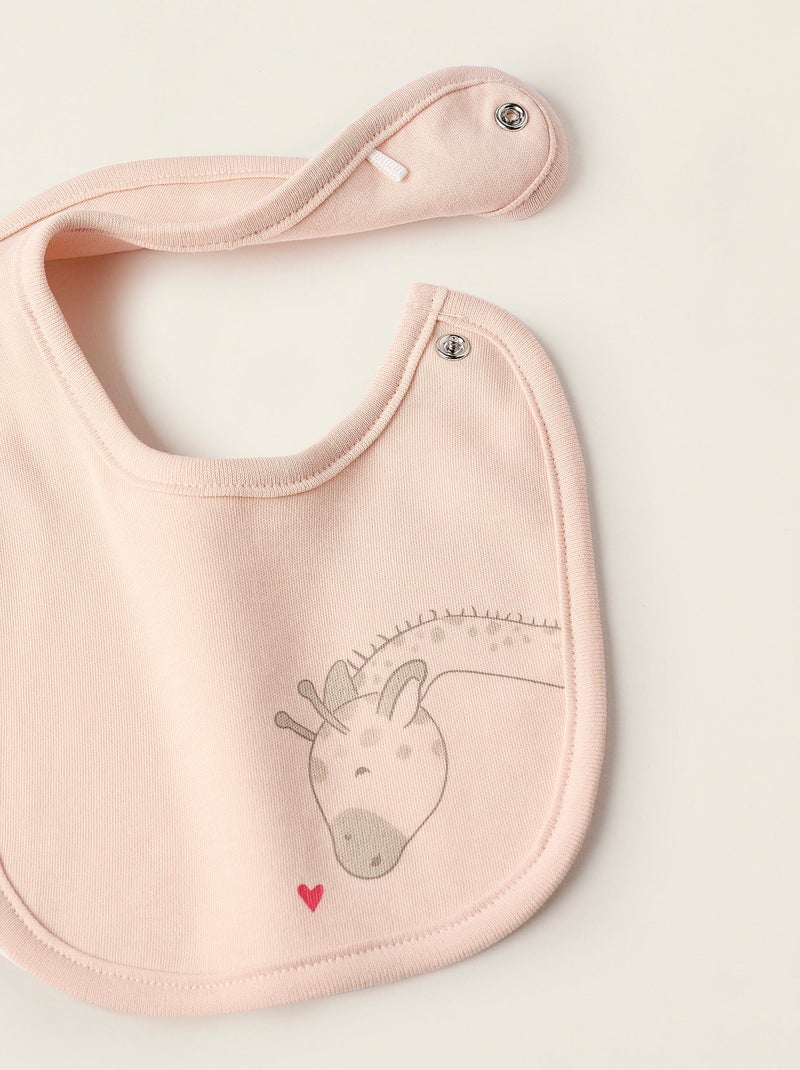 Body-Polo Col Rayé Rose clair - Kiabi