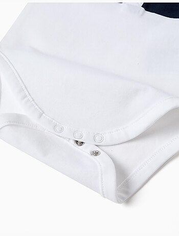 Body polo en coton à rayures