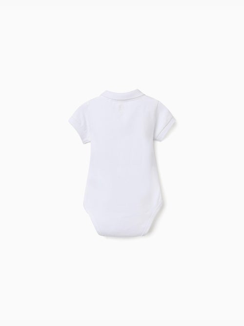 Body polo en coton à rayures - Kiabi