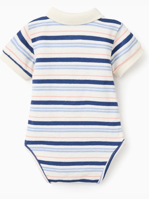 Body-polo en coton à rayures - Kiabi