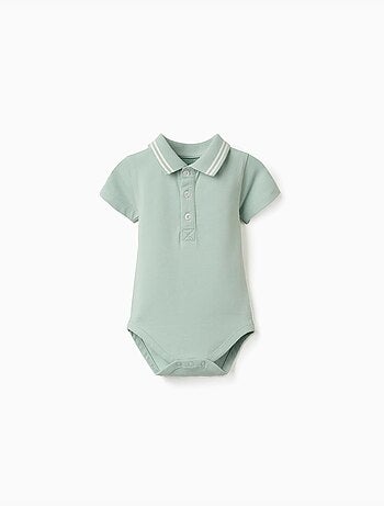 Body polo en coton à rayures