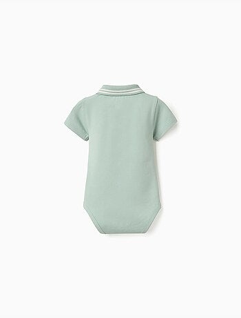Body polo en coton à rayures