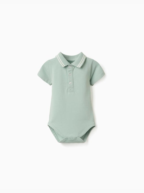 Body polo en coton à rayures - Kiabi Body polo en coton à rayures - Kiabi