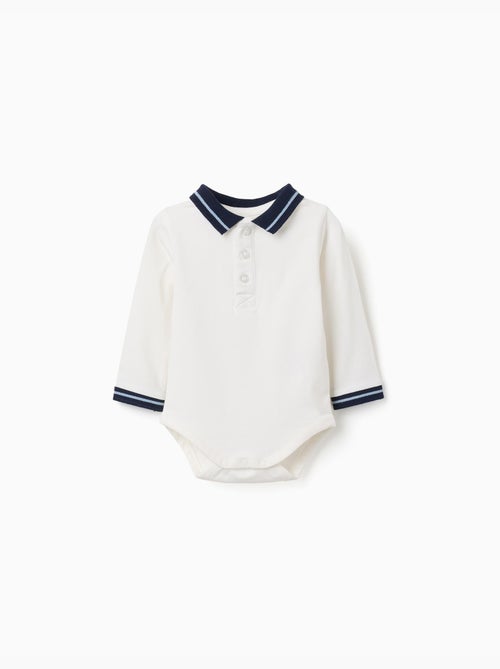 Body polo en coton avec col contrastant - Kiabi Body polo en coton avec col contrastant - Kiabi