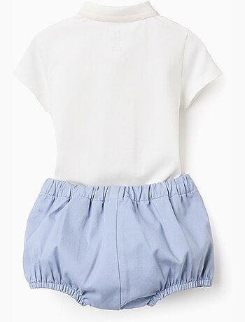 Body-polo + short en sergé