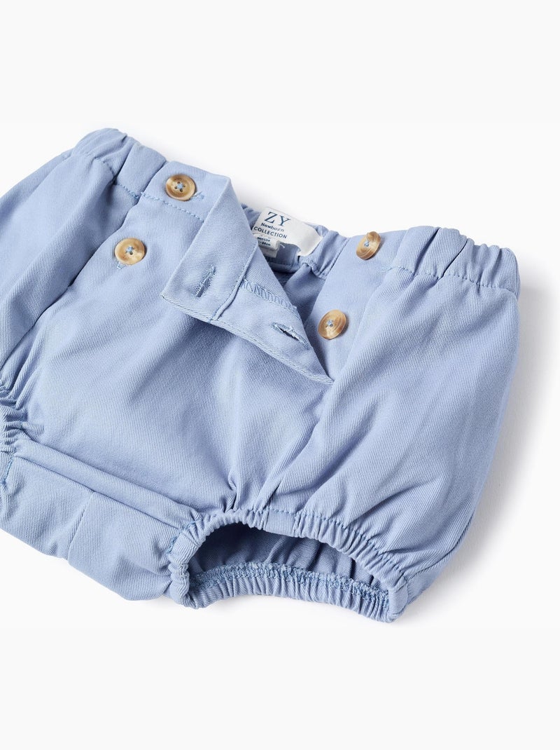 Body-polo + short en sergé Bleu clair - Kiabi