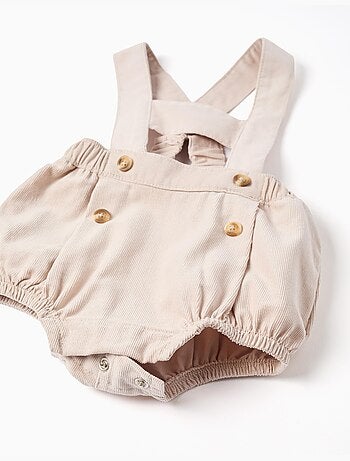 Body-polo + short en velours côtelé