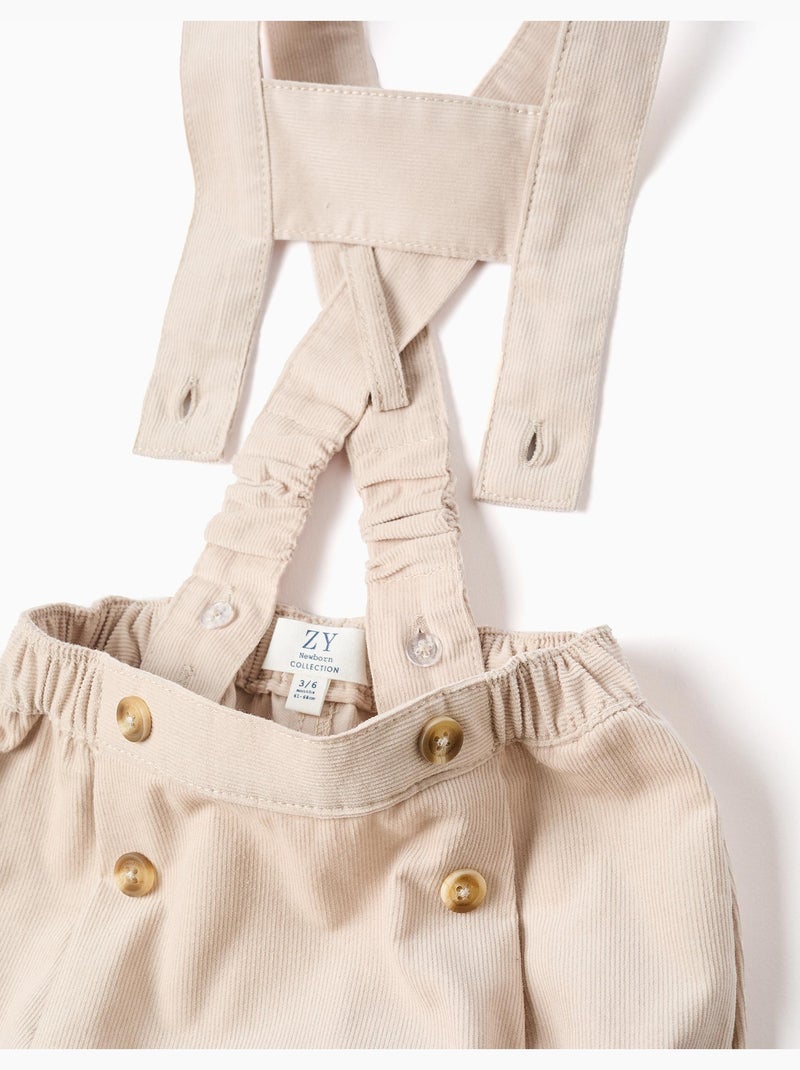 Body-polo + short en velours côtelé Gris clair - Kiabi