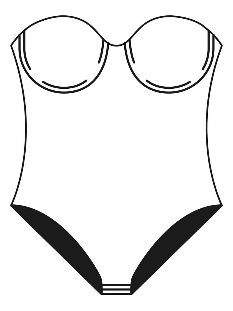 Body préformé invisible Etna mariage Ecru - Kiabi