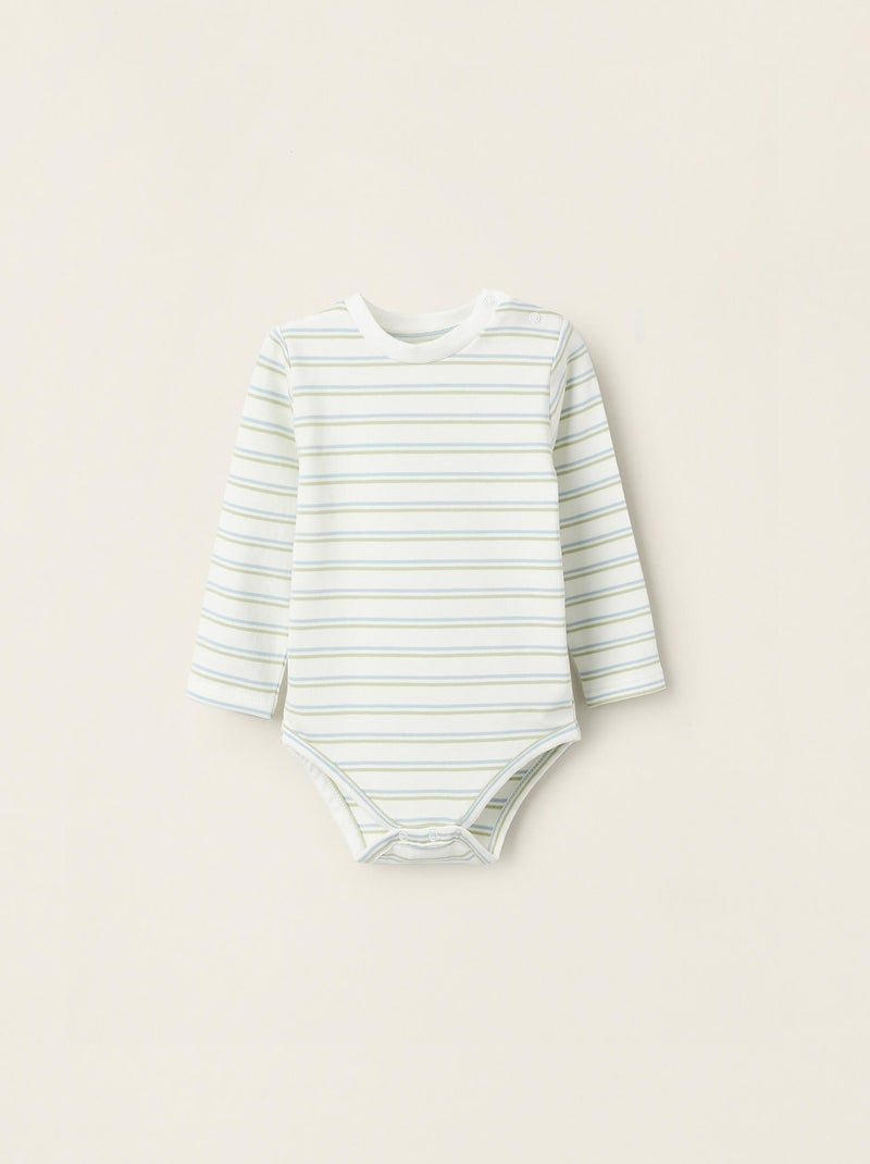 Body rayé, avec boutons-pression FIELD DAYS Beige clair - Kiabi