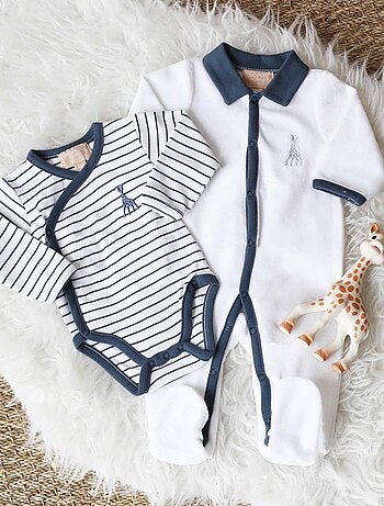 Body rayé manches longues Sophie la girafe (1 mois)