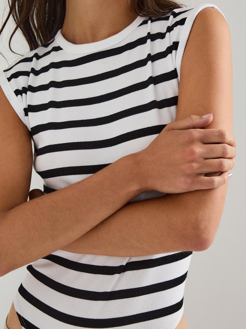 Body rayé, MO Fashion Blanc - Kiabi