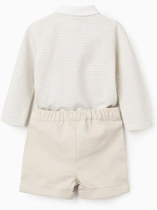 Body rayé + short en sergé - Kiabi