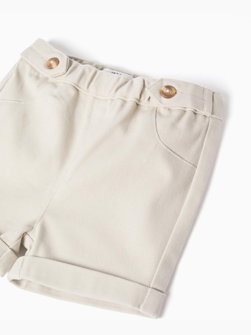 Body rayé + short en sergé Beige clair - Kiabi