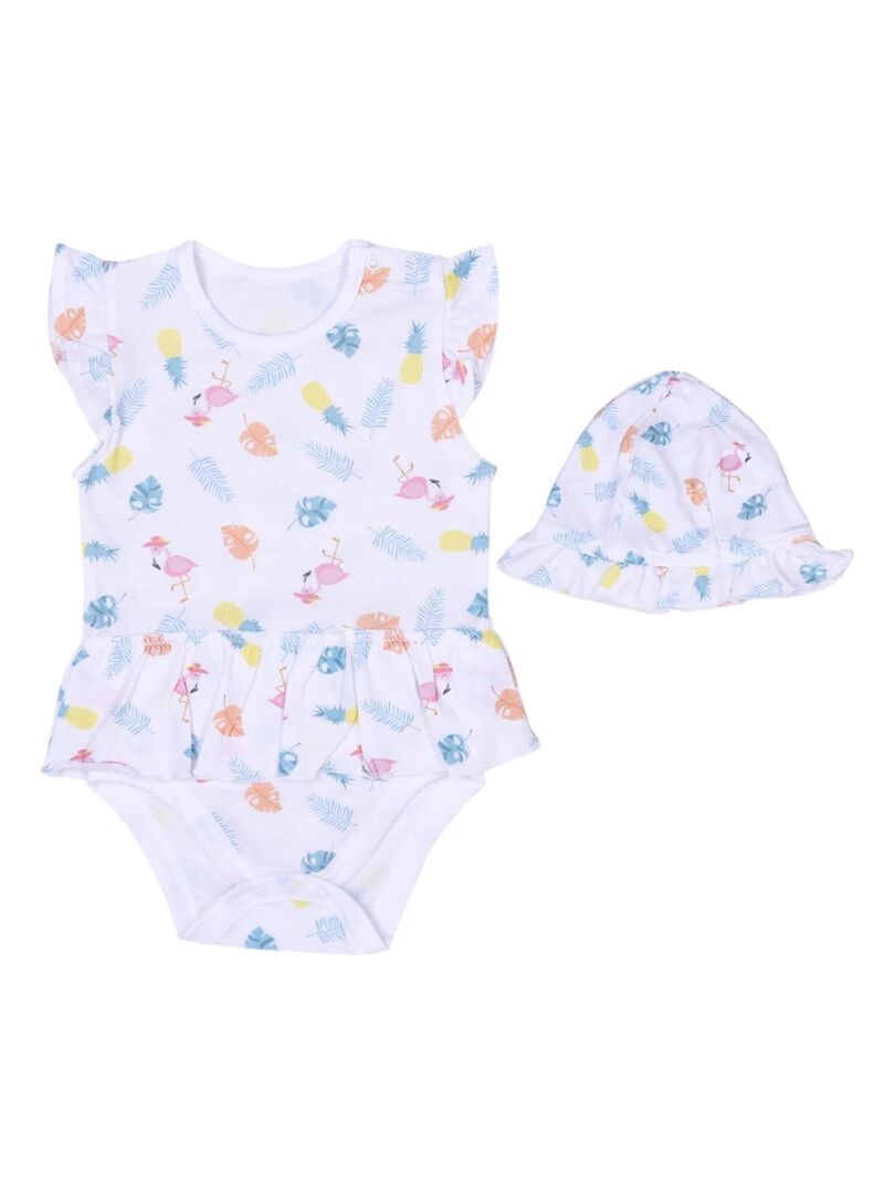 Body robe et chapeau , Tropi Kitikate - Blanc - Kiabi - 27.90€