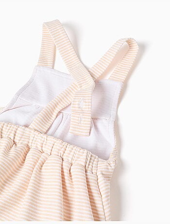 Body + robe salopette à rayures