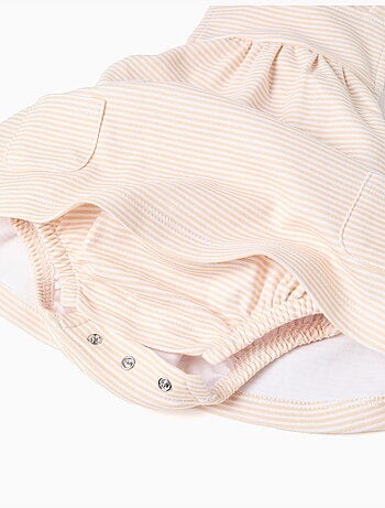 Body + robe salopette à rayures