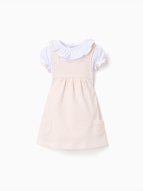 Body + robe salopette à rayures - Kiabi