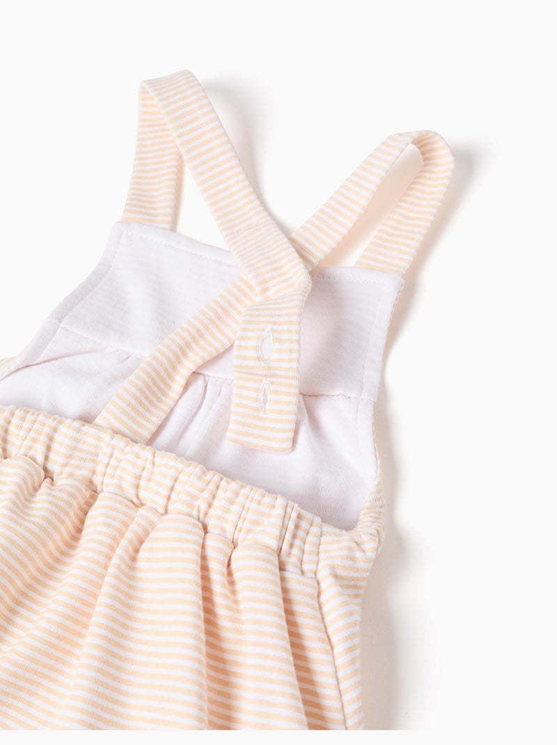 Body + robe salopette à rayures Blanc - Kiabi