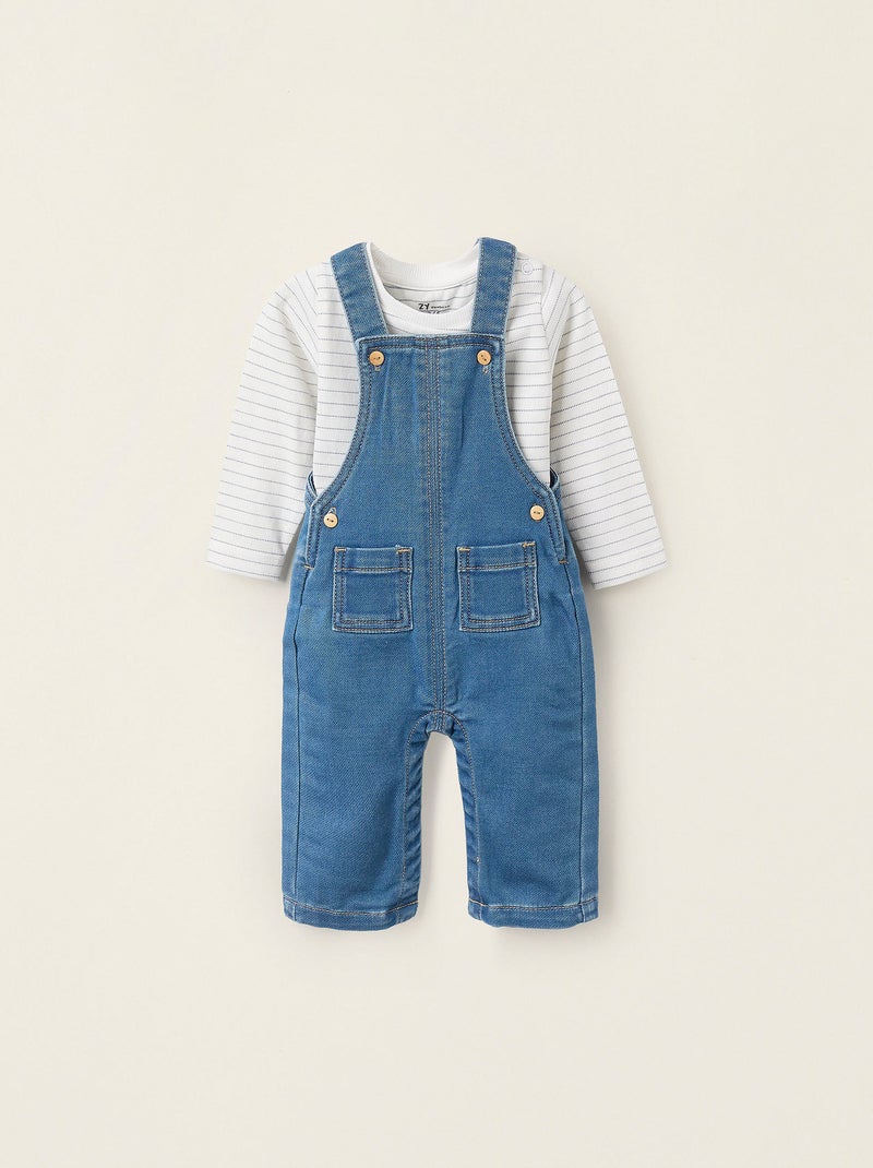 Body + Salopette en Jean Bleu - Kiabi