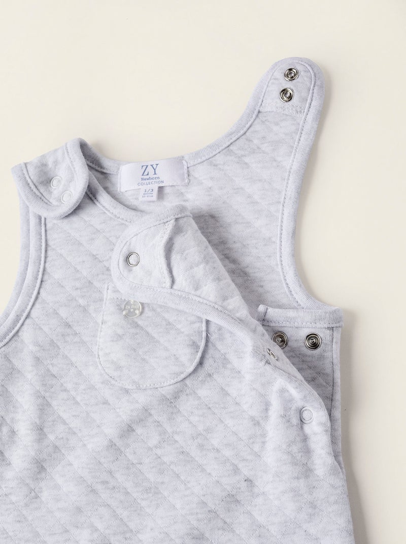 Body + Salopette Gris clair - Kiabi