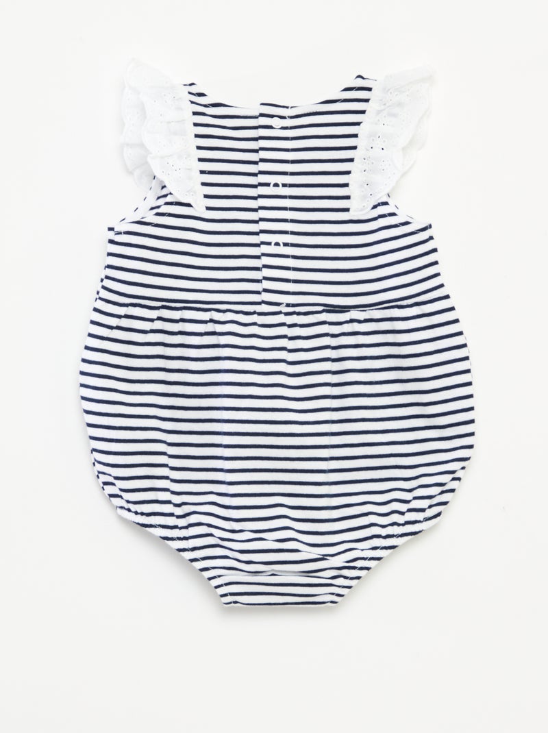 Body sans manches avec volants aux emmanchures BLANC - Kiabi