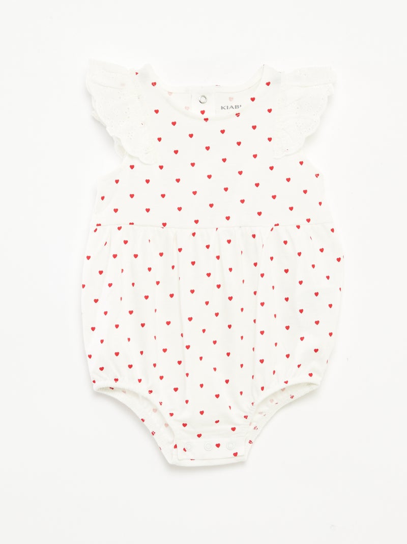 Body sans manches avec volants aux emmanchures BLANC - Kiabi