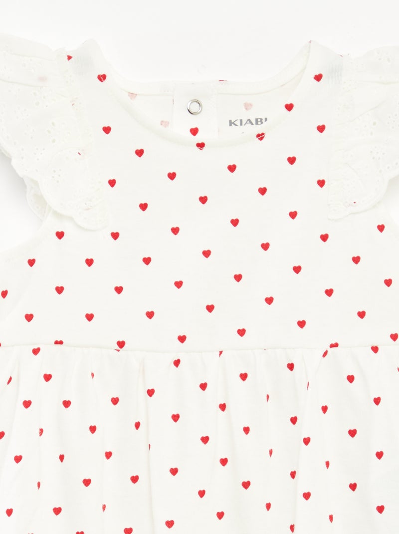 Body sans manches avec volants aux emmanchures BLANC - Kiabi