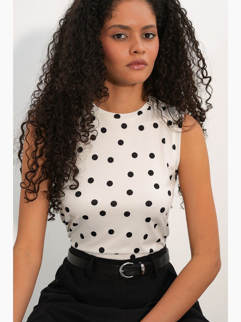 Body sans manches bdart Blanc Noir - Kiabi