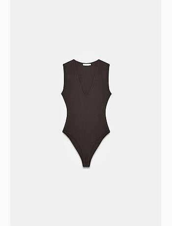 Body sans manches col u ajusté dilvin