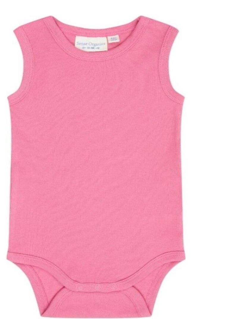 Body sans Manches en Coton Bio Rose Rose - Kiabi