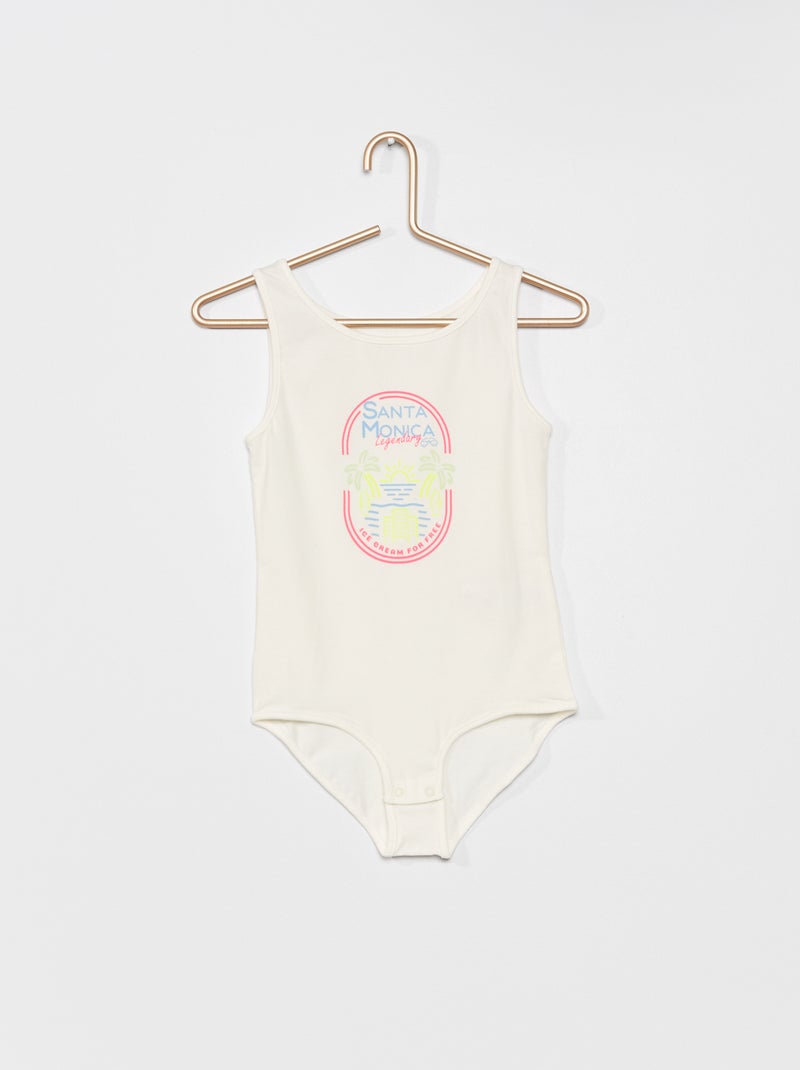 Body sans manches en jersey Blanc - Kiabi