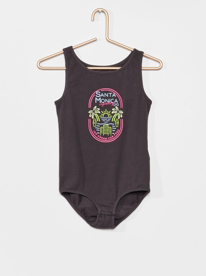 Body sans manches en jersey Noir - Kiabi