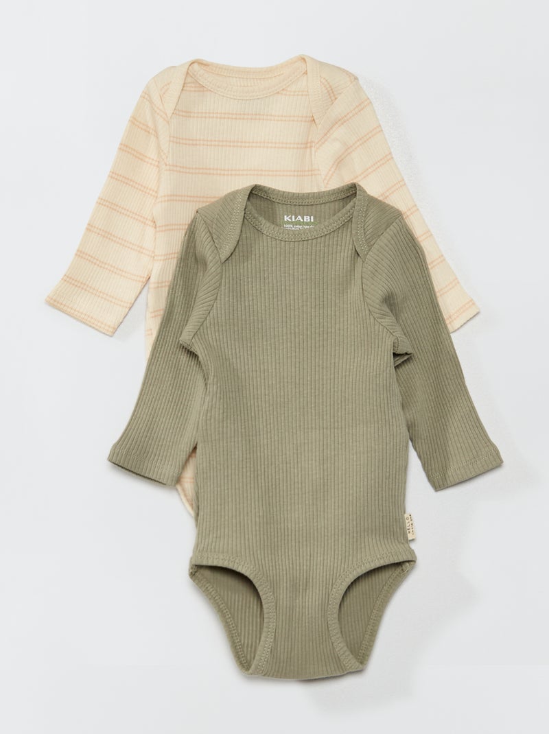 Body sans pressions - Lot de 2 Kaki/beige - Kiabi
