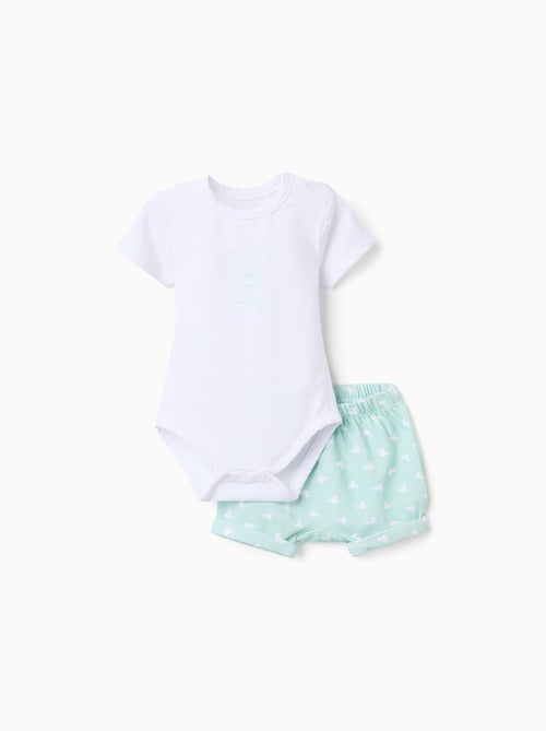 Body + short avec imprimé Mickey - Kiabi Body + short avec imprimé Mickey - Kiabi