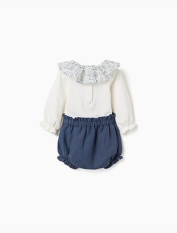 Body + short en coton à volants You&Me