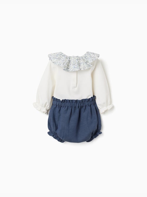 Body + short en coton à volants You&Me - Kiabi