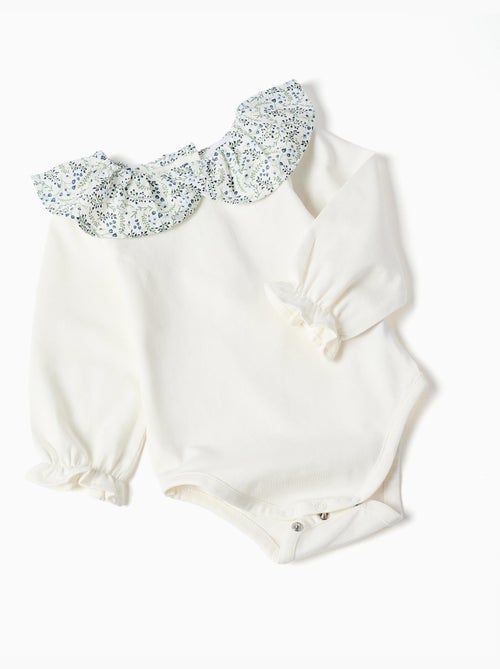 Body + short en coton à volants You&Me - Kiabi