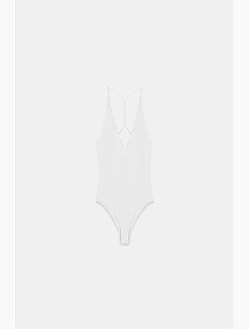 Body slim ajusté à col halter découpé dilvin