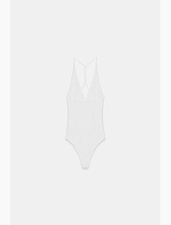 Body slim ajusté à col halter découpé dilvin
