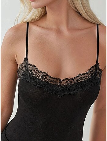 Body slim en dentelle à col en v hiccup