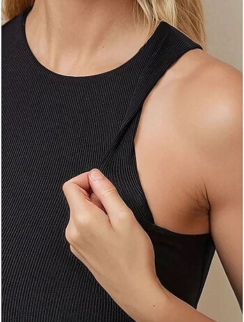 Body slim texturé à col licou