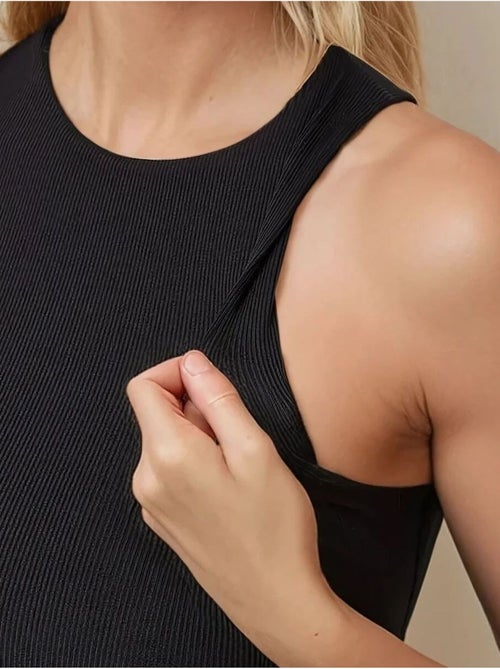 Body slim texturé à col licou - Kiabi